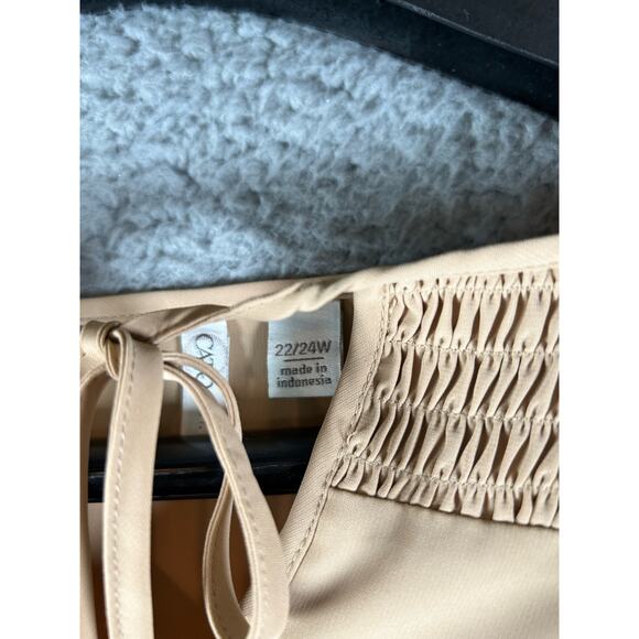 Cato Top Womens Plus Size 22 Brown Pullover Blouse Boho Career Wear Lightweight - Picture 7 of 7